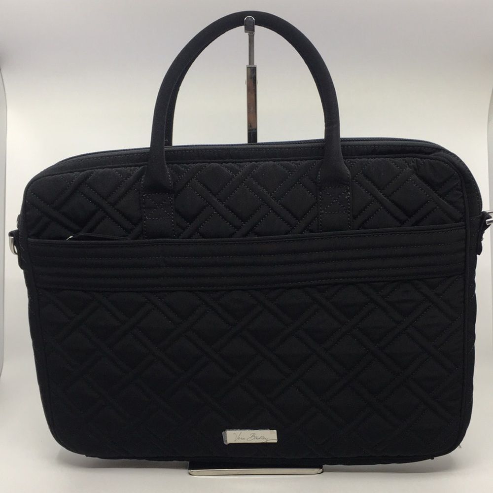 Vera Bradley Black Quilted Laptop Bag